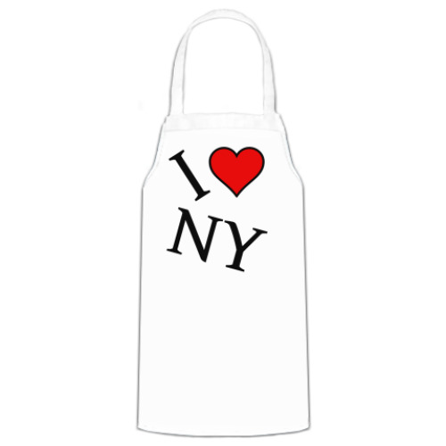 Фартук с принтом i love NY