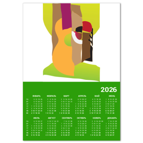 Календарь с принтом музыка