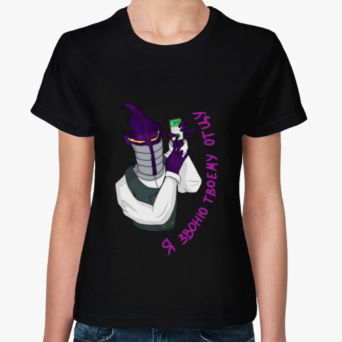 Женская футболка с принтом Курогири Моя геройская академия