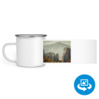 Кружка металлическая белая (круговая запечатка)