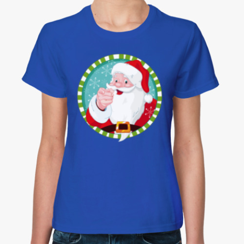Женская футболка Санта Клаус