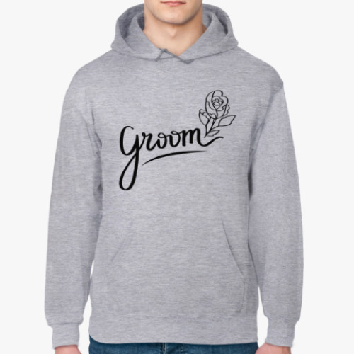 Толстовка худи с принтом Свадебная тематика. Wedding