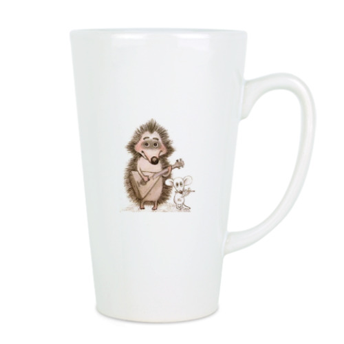 Чашка Латте с принтом Ёжик