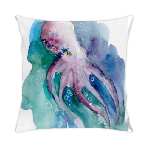 Подушка с принтом На глубине