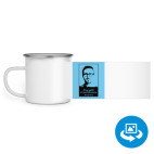 Кружка металлическая белая (круговая запечатка)