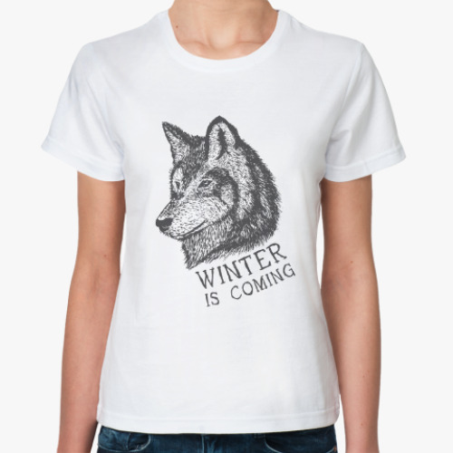 Классическая футболка с принтом House Stark | Дом Старков арт