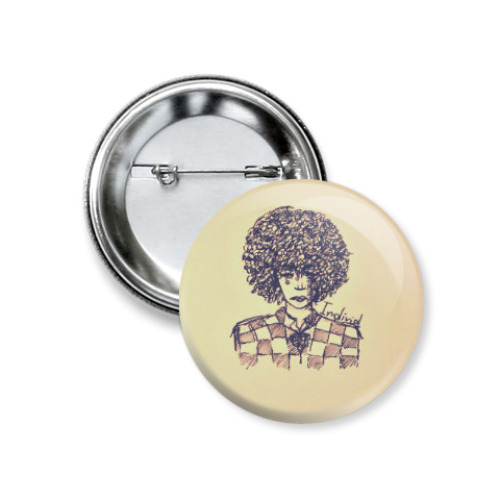 Значок 37мм с принтом Bella