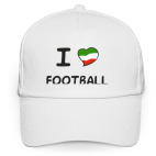 Кепка / бейсболка, белая (печать) Я люблю итальянский футбол