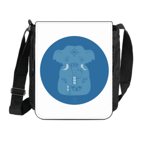 Сумка на плечо (мини-планшет) с принтом Animal Zen: E is for Elephant