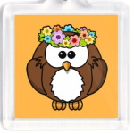 Сова с цветами