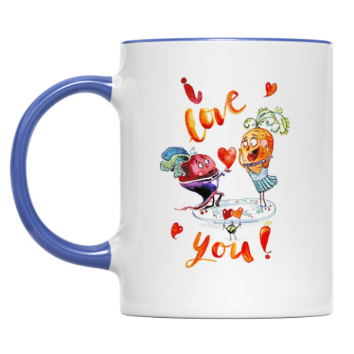 Кружка с принтом Любовь -морковь