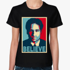 Классическая женская футболка Агент Малдер