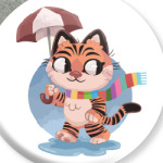 Кот под зонтом