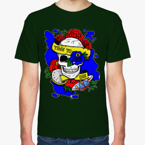 Футболка с принтом Череп Time to Die