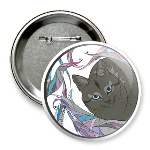 Значок 75мм 'Fantasy cat'