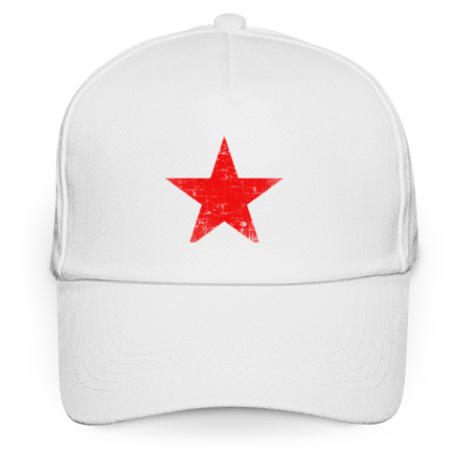 Кепка бейсболка с принтом Потертая Красная Звезда