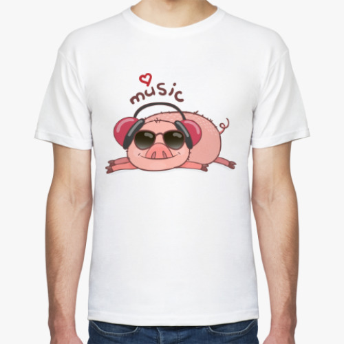 Футболка с принтом Свинка