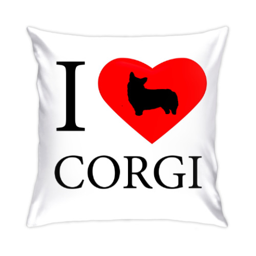 Подушка I love Corgi