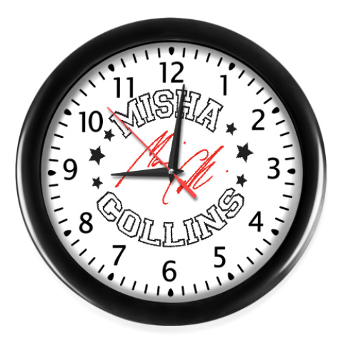 Настенные часы с принтом Миша Supernatural - Автограф