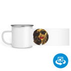 Кружка металлическая белая (круговая запечатка)