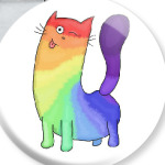 Радужный подмигивающий кот.