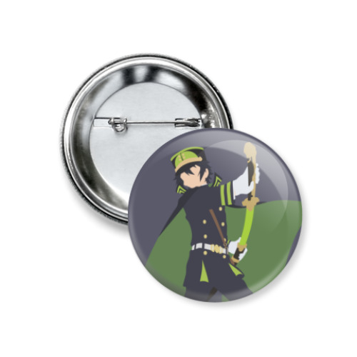 Значок 37мм с принтом Owari no Seraph Последний Серафим Юитиро Хякуя