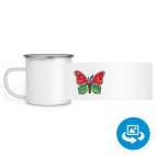 Кружка металлическая белая (круговая запечатка)