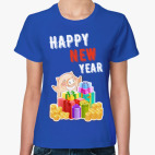 Классическая женская футболка HAPPY NEW YEAR