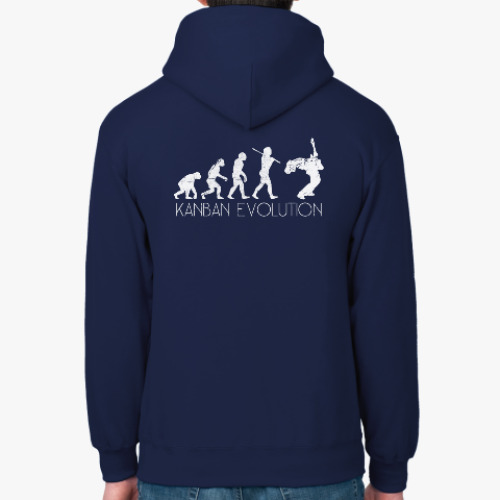 Толстовка худи с принтом Be Agile