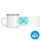 Кружка металлическая белая (круговая запечатка)