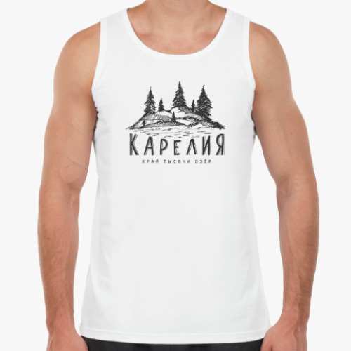 Майка с принтом Карелия
