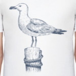 Море винтаж чайка