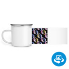 Кружка металлическая белая (круговая запечатка)