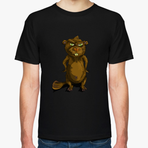 Футболка с принтом Бобер