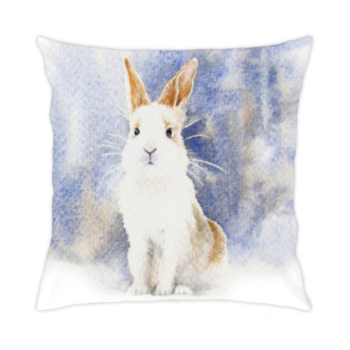 Подушка с принтом Зайка