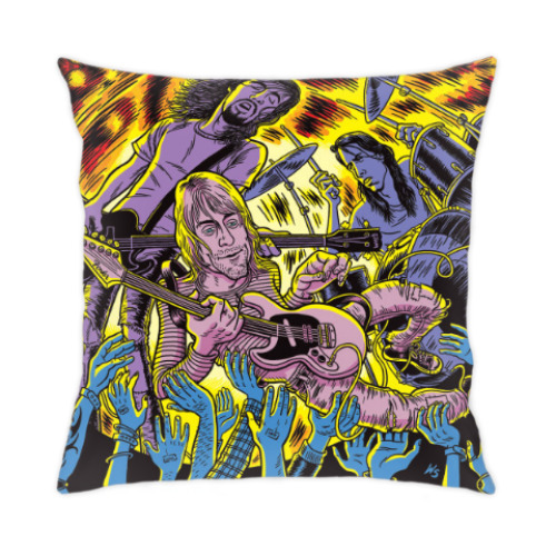 Подушка с принтом NIRVANA