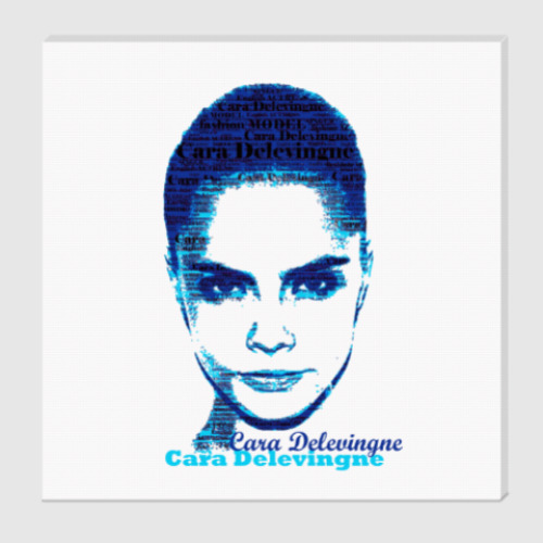 Холст с принтом Cara Delevingne/Кара Делевинь