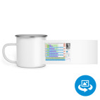 Кружка металлическая белая (круговая запечатка)