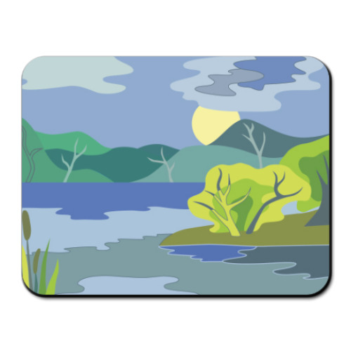 Коврик для мыши с принтом Озеро