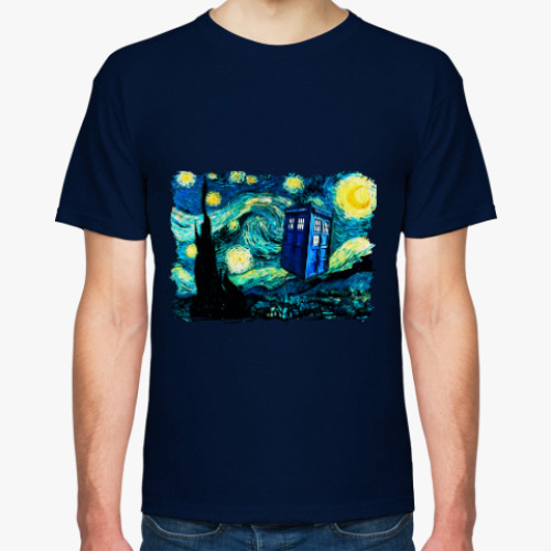 Футболка ТАРДИС Ван-Гога