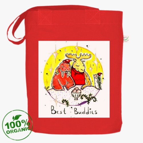 Сумка шоппер Лось и морж