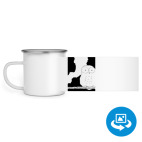 Кружка металлическая белая (круговая запечатка)