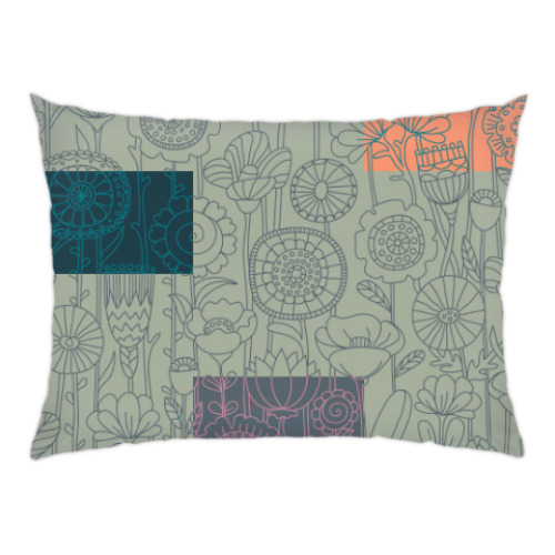 Подушка с принтом Цветочный узор