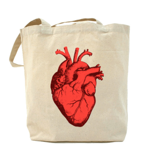 Сумка шоппер с принтом Сердце