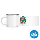 Кружка металлическая белая (круговая запечатка)