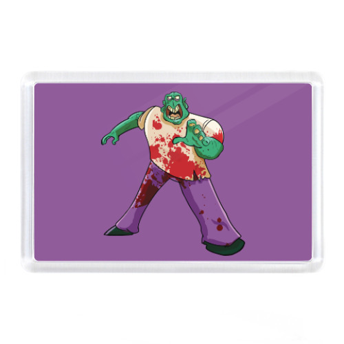 Магнит с принтом Зомби