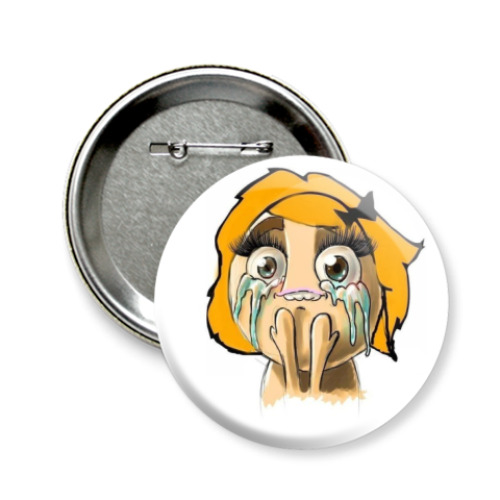 Значок 58мм с принтом  Девочка из комикса