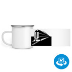 Кружка металлическая белая (круговая запечатка)