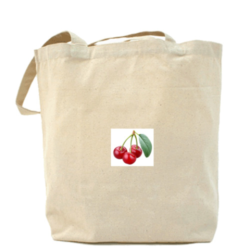 Сумка шоппер с принтом Вишенки