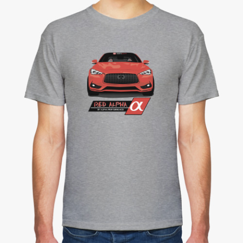 Футболка с принтом 2018 Infiniti Q60 Red Alpha